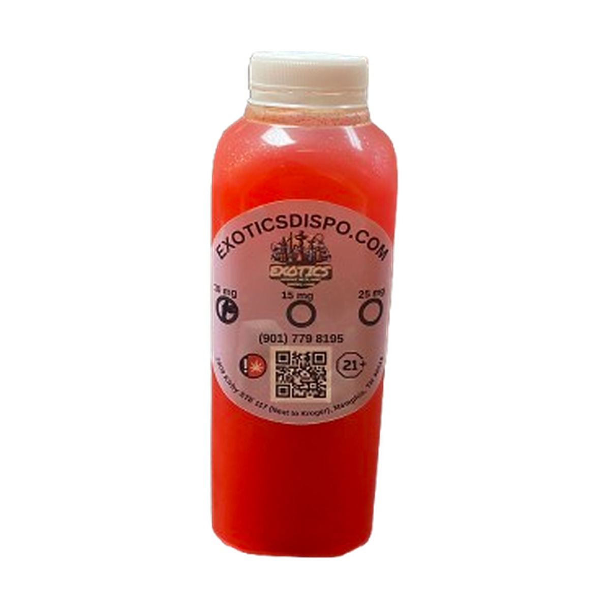 Exotic THCA Juice Fruit Punch Regular Strength bottle, 10 mg THC-A