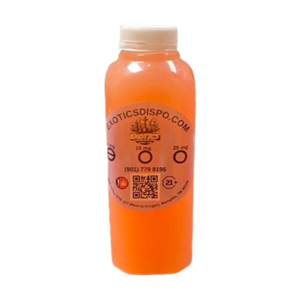 Exotic THCA Juice Pink Lemonade Regular Strength bottle, 10 mg THC-A