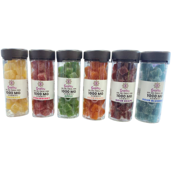 Exotics 1000MG Gummies — D9, D8, THCA, CBN (40 Count) - Main Image