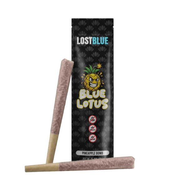 Lost Blue Blue Lotus Pre-Rolls 2ct (2g each) - Pineapple Bomb
