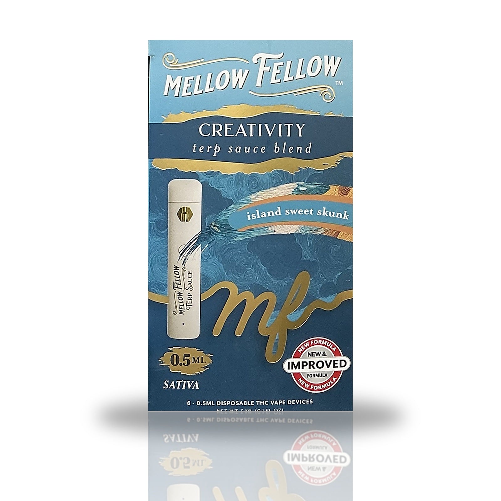 Mellow Fellow 0.5ML Terp Sauce Blend Disposable Vape - Island Sweet Skunk (Sativa / Creativity)