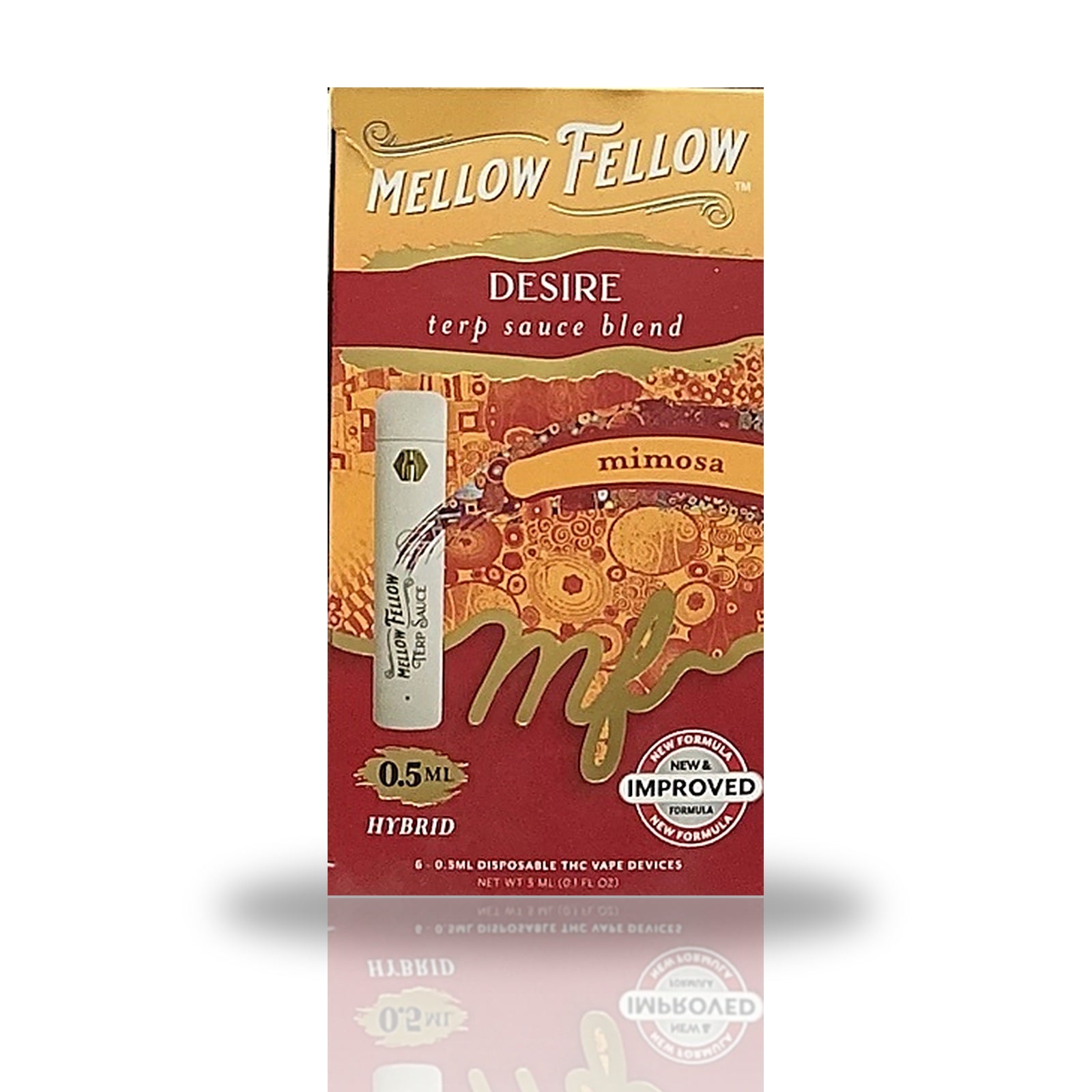 Mellow Fellow 0.5ML Terp Sauce Blend Disposable Vape - Mimosa (Hybrid / Desire)