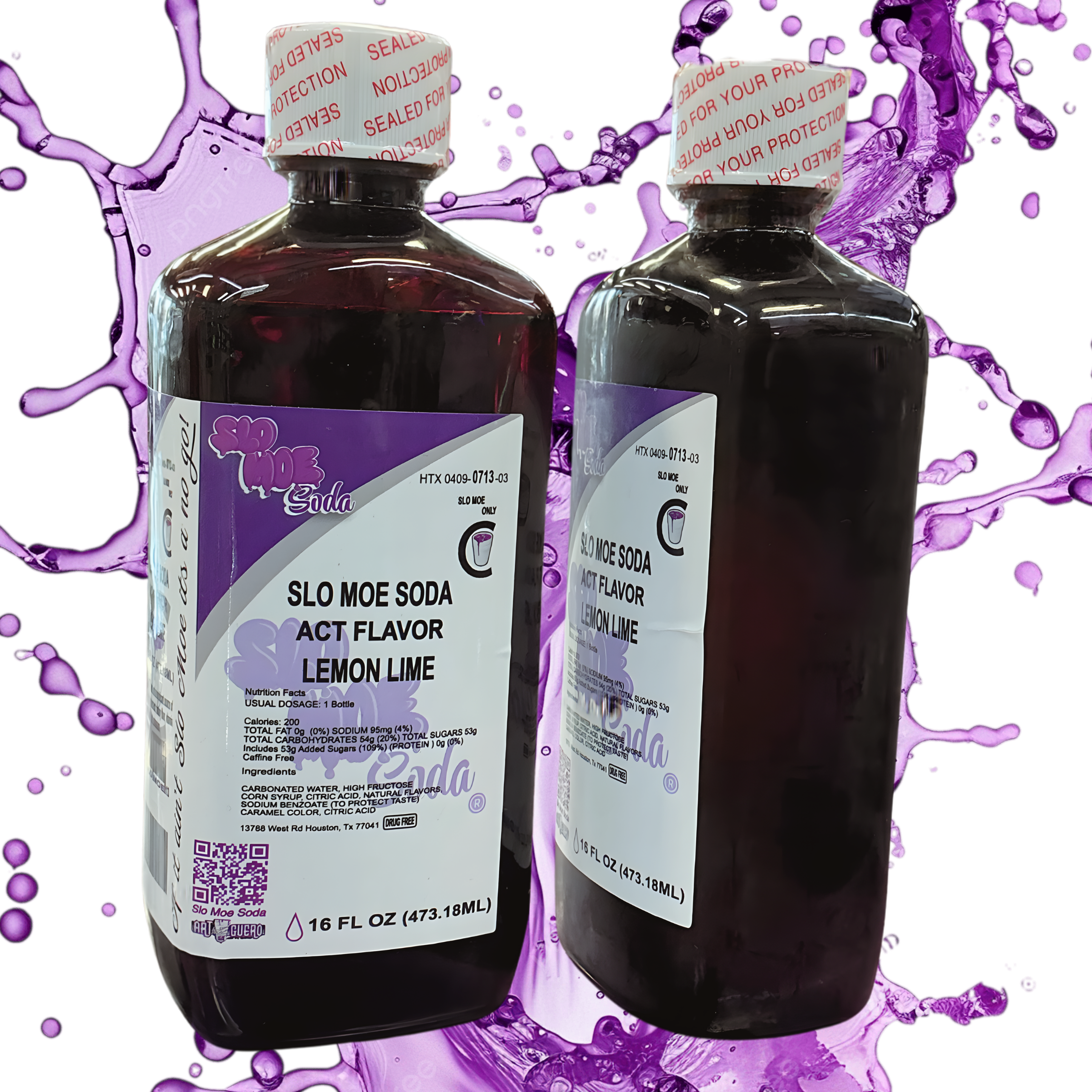 Slo Moe Soda Act Flavor Lemon Lime NEW!