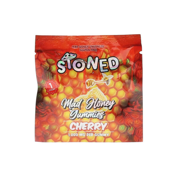 Stoned Mad Honey Gummies 1ct bag, Twisted Cherry