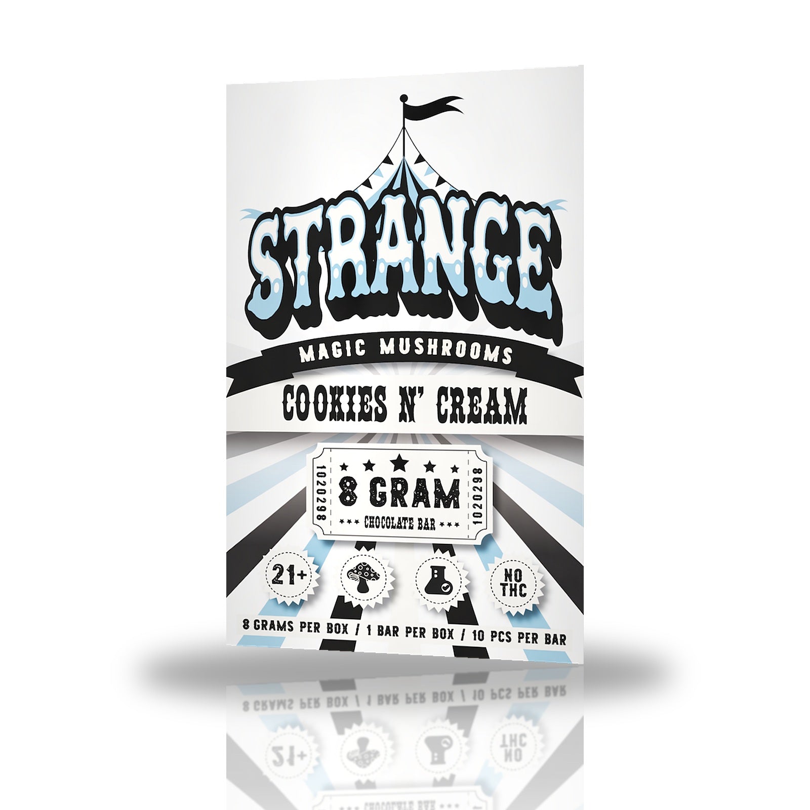 Strange Magic Mushrooms 8g Chocolate Bar - Cookies N' Cream
